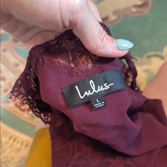 Lulu's Purple Lace Camisole Top - Picture 3 of 4